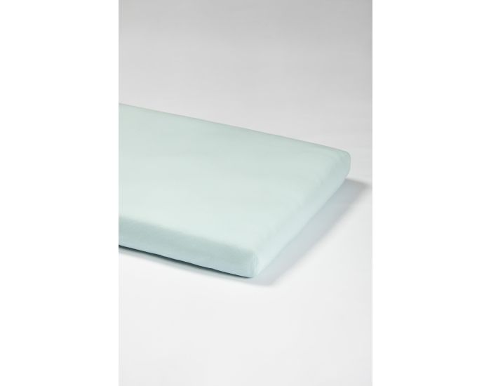 KADOLIS Drap Housse Coton Bio - Berceau/Landau Bleu C�ladon 40 x 80 cm (1)