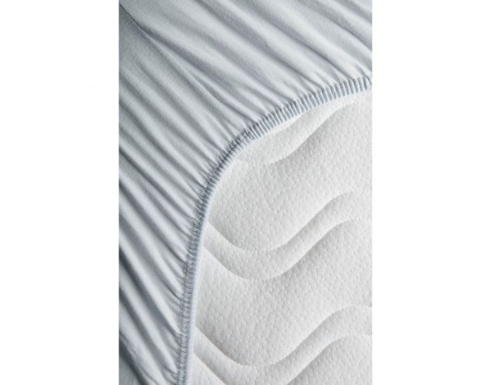 KADOLIS Drap Housse Coton Bio - Berceau/Landau Gris Perle (5)