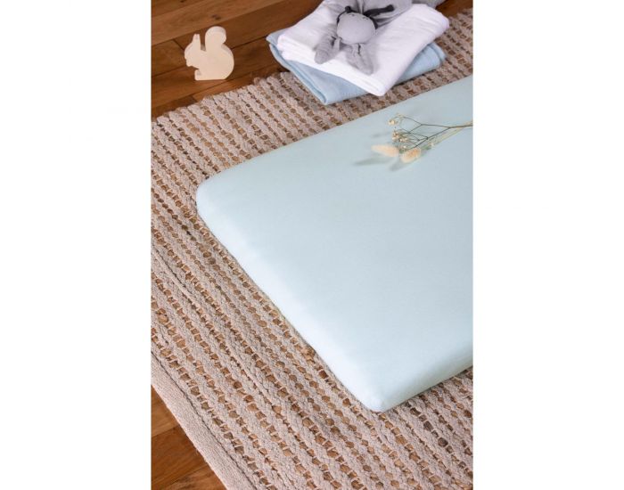 KADOLIS Drap Housse Coton Bio - Berceau/Landau Gris Perle (9)