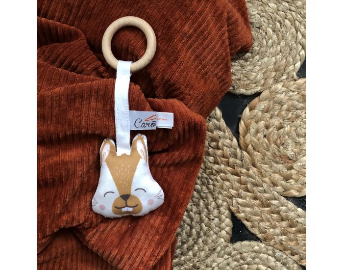 CAROTTE & CIE Anneau De Dentition Bois Et Tissu Ecureuil - D�s La Naissance (2)