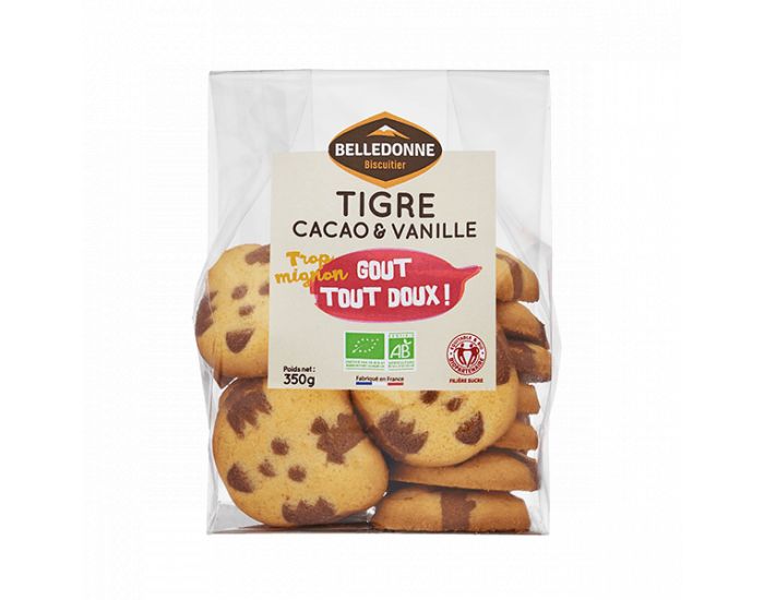 BELLEDONNE Biscuit Enfant Tigre Choco Vanille Bio (1)