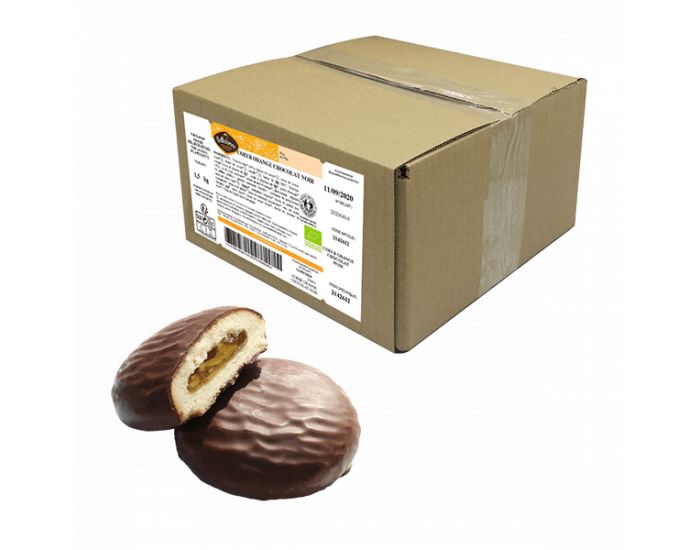 BELLEDONNE Biscuit Coeur Orange / Chocolat Noir Bio Vrac - 1.5 kg  (1)