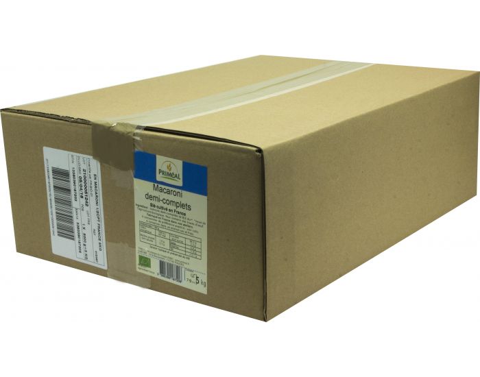PRIM�AL - Macaroni bl� 1/2 complet bio (France) - Vrac 5kg (2)