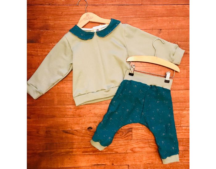  MA TERRE ET MOI Sweat Col Claudine Coton Bio Et Recycl� Fait Main - Belle Nuit (1)