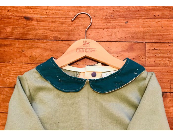  MA TERRE ET MOI Sweat Col Claudine Coton Bio Et Recycl� Fait Main - Belle Nuit (3)