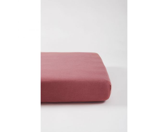 KADOLIS Drap Housse en Coton Bio - Lit B�b� - Bois de Rose (1)