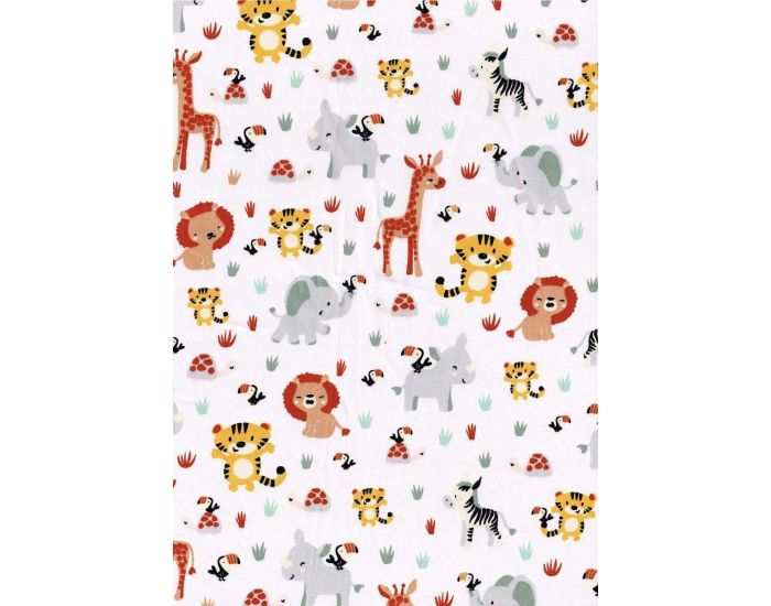 LES DRAPS DE MONIQUE Drap Housse - Petits Animaux jungle (1)