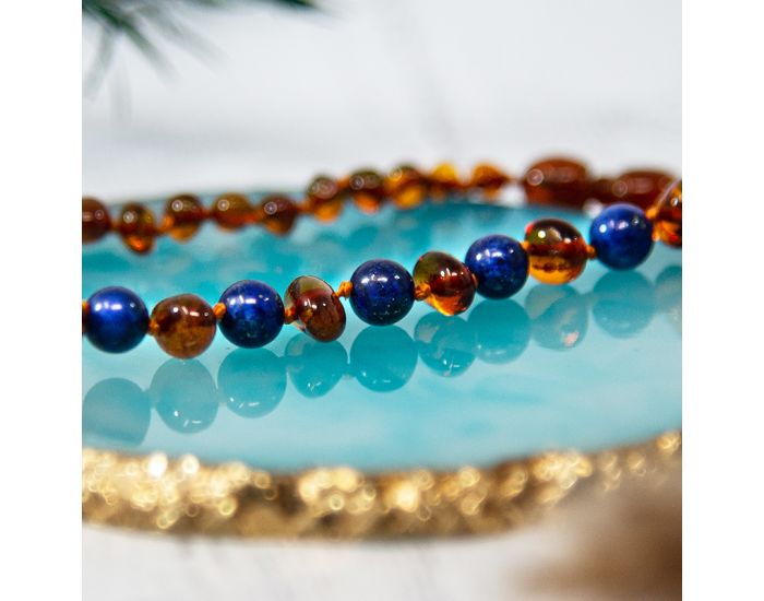 IRREVERSIBLE Box Bracelet Et Collier Bb Pierres Naturelles - Ambre / Lapis Lazuli (2)