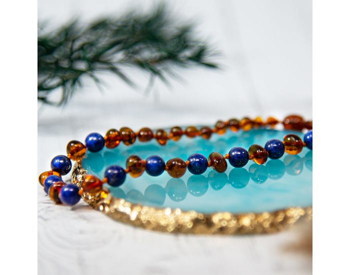 IRREVERSIBLE Box Bracelet Et Collier Bb Pierres Naturelles - Ambre / Lapis Lazuli (3)