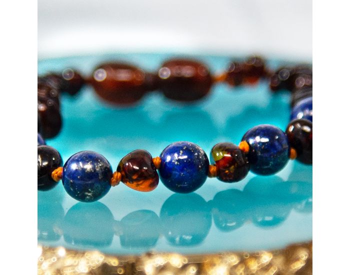 IRREVERSIBLE Box Bracelet Bb Et Bracelets Adultes - Ambre / Lapis Lazuli (3)
