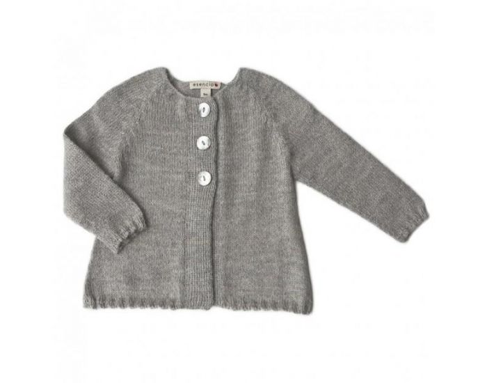 ESENCIA Gilet B�b� Malou- Laine Alpaga - Gris (2)