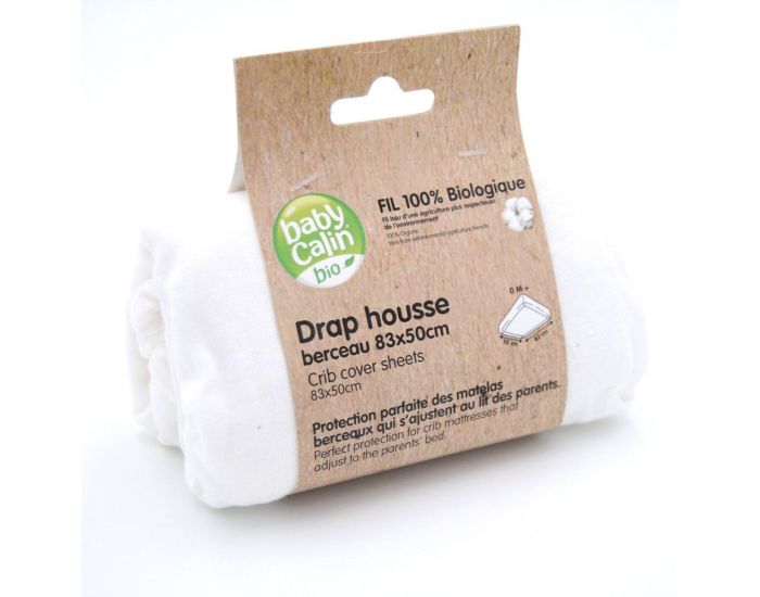 BABYCALIN BIO Drap Housse Berceau Bio - 85x50 cm (2)