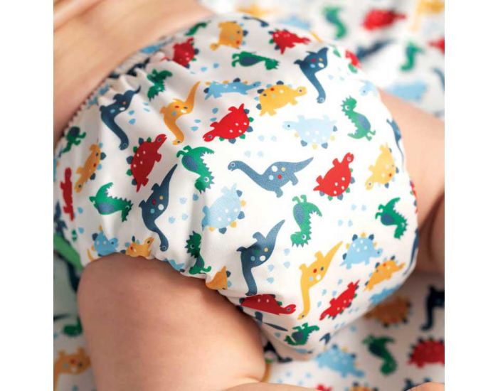 TOTS BOTS Couche Lavable TE1 - Easyfit - Taille Unique (3.5-15kg) - Dino March (1)