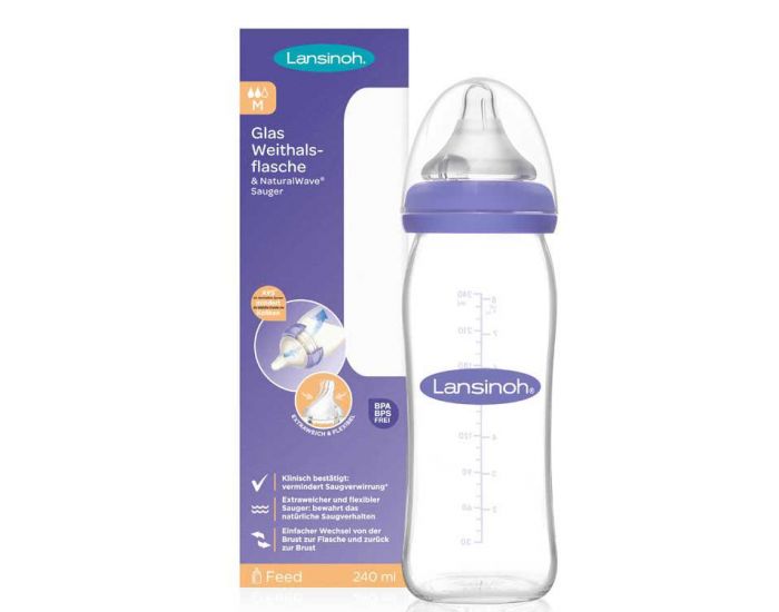 LANSINOH Biberon en verre 240ml - LANSINOH (3)