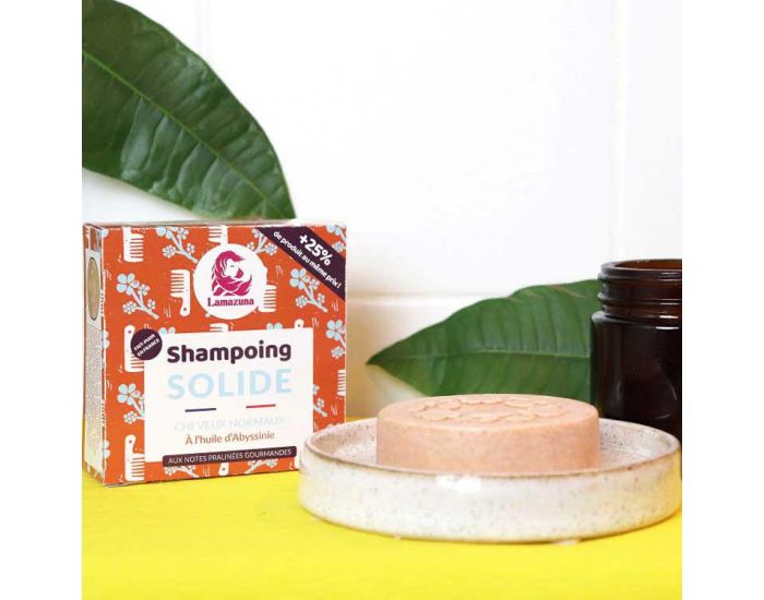 LAMAZUNA Shampoing Solide Cheveux Normaux Huile d'Abyssinie - 70ml (2)