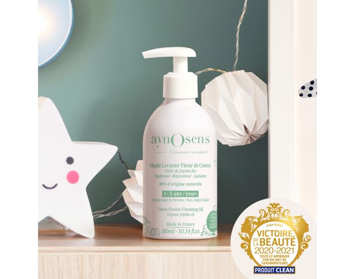 AYNOSENS Huile Lavante Fleur De Coton B�b� - 300 ml (1)