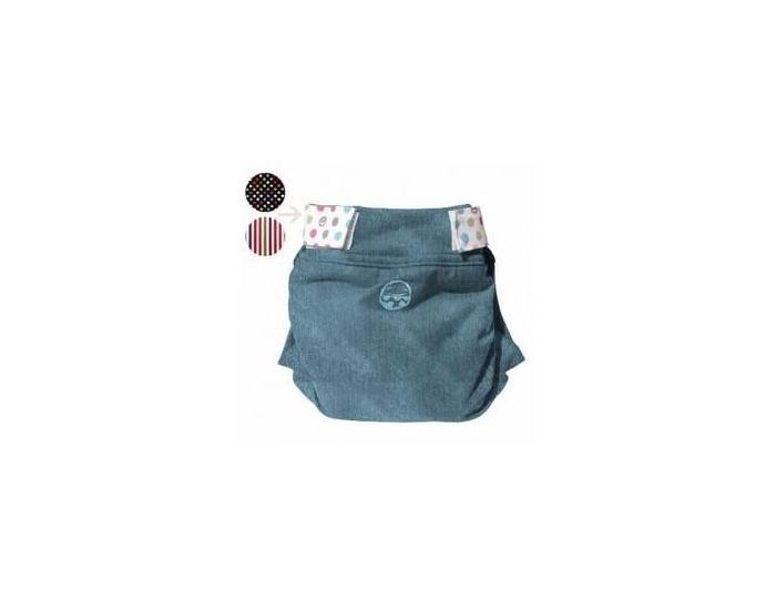 P'TITS DESSOUS Couche Lavable Hybride - Petit Pea - S�rie Sp�ciale Jean - TE3 - Taille S (3-7 kg) (1)