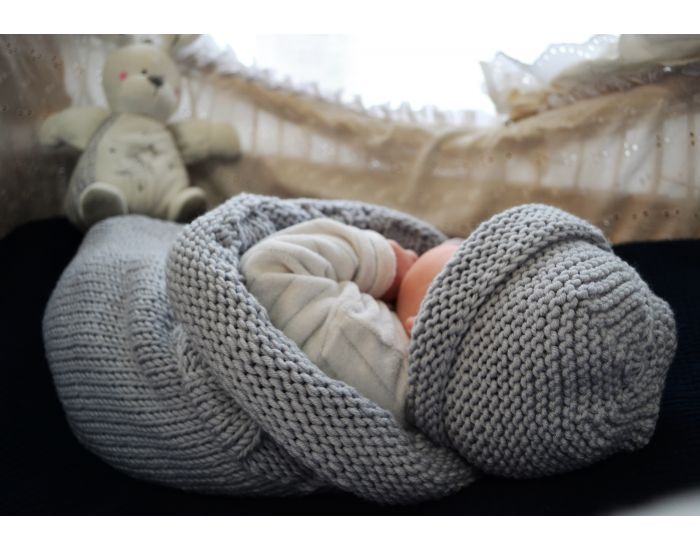 MA PETITE LAINE Cocon De Laine Merinos Et Bonnet 0-6 Mois (5)