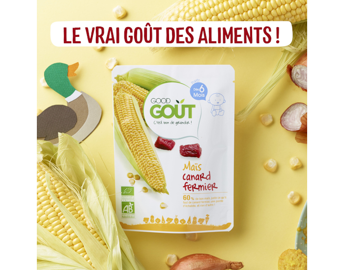 GOOD GOUT Petit Plat Bb Mas Canard Fermier - 190 g  - Ds 6 mois (1)