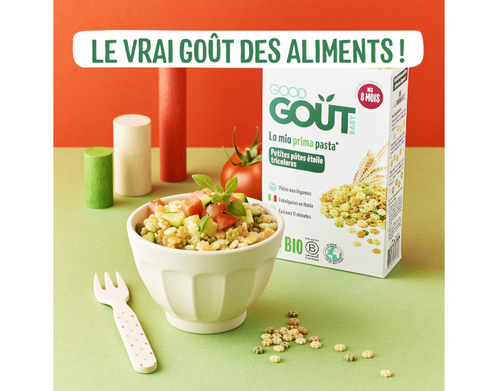 GOOD GOUT Ptes Etoiles Tricolores aux Lgumes - 250g - Ds 8 Mois (1)