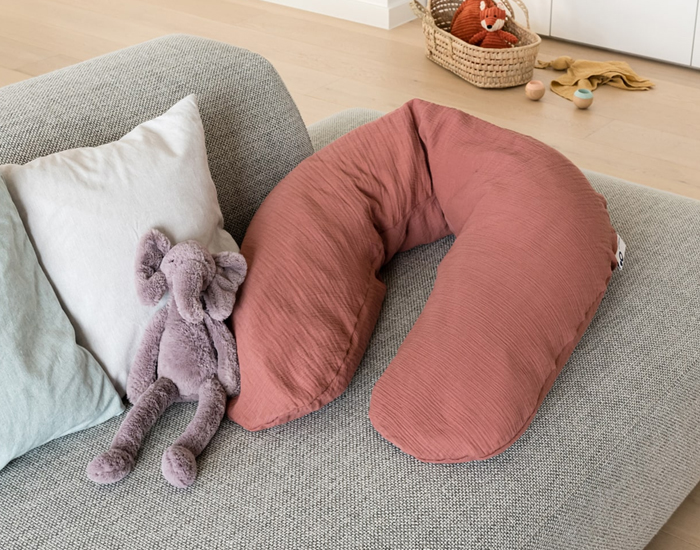DOOMOO BASICS Coussin de Maternit en Coton Bio Comfy Big  Tetra Brick (3)