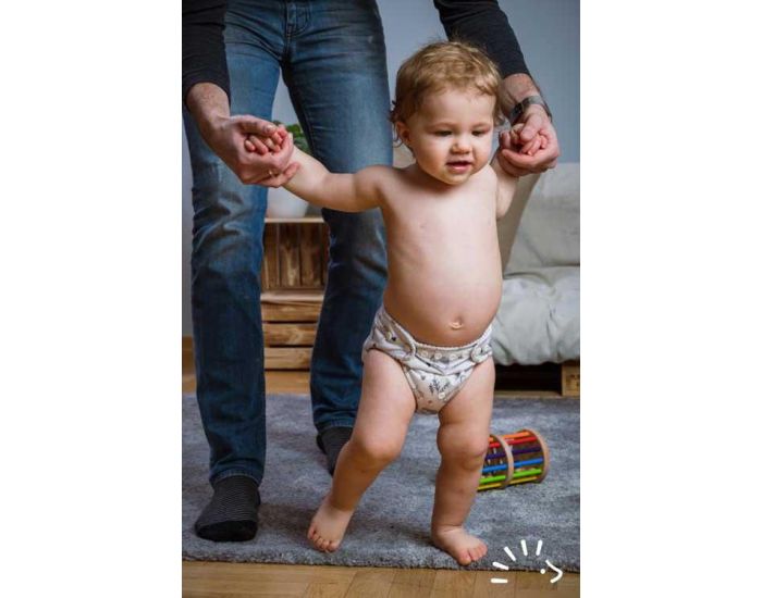 POPOLINI Couche Lavable TE2 - SNAP2FIT - Taille Unique (4-15kg) - Wildlife (1)