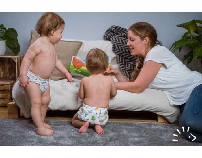 POPOLINI Couche Lavable TE2 - SNAP2FIT - Taille Unique (4-15kg) - Wildlife (2)