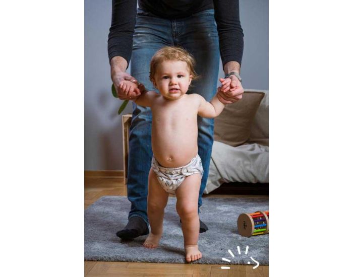 POPOLINI Couche Lavable TE2 - SNAP2FIT - Taille Unique (4-15kg) - Woodland (4)