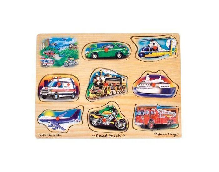 MELISSA & DOUG Puzzle Sonore Vhicules - Ds 1 an (1)