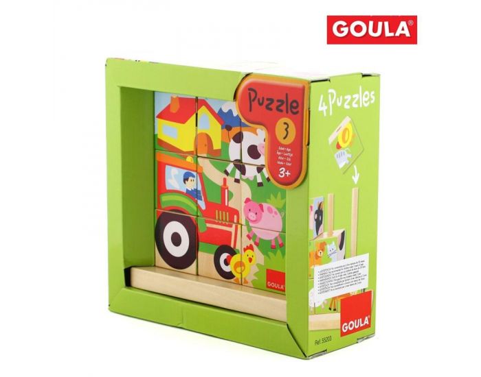 GOULA Puzzles Cubes Ferme - D�s 3 ans  (2)