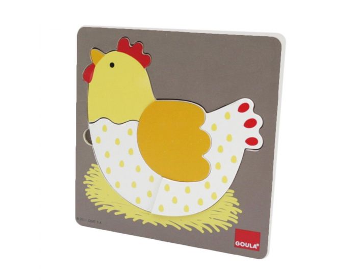 GOULA Puzzle Poule, Oeuf, Poussin - Ds 12 mois  (2)