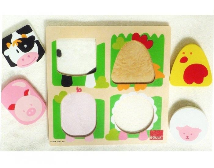 GOULA Puzzle Ferme Mati�res et Formes - D�s 12 mois  (1)