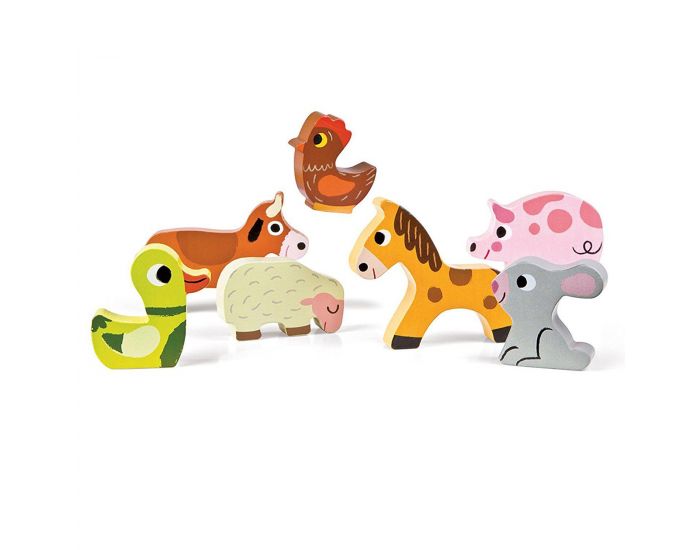 JANOD Chunky Puzzle 3D Animaux de la Ferme - D�s 1 an (1)