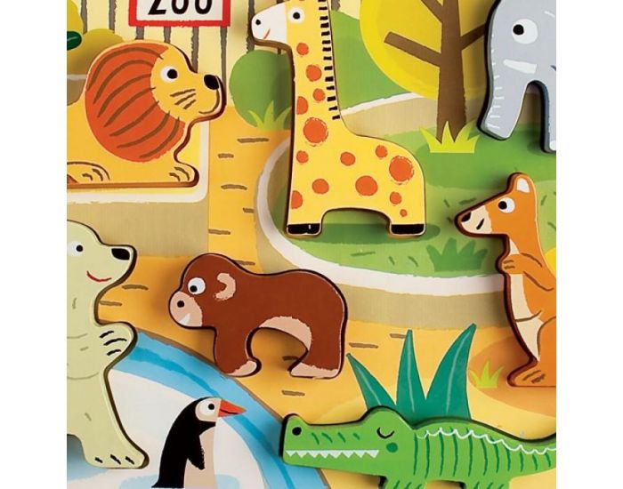 JANOD Chunky Puzzle 3D Zoo - D�s 12 mois (3)