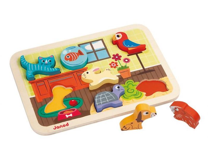 JANOD Puzzle 3D Animaux Domestiques - D�s 1 an (1)