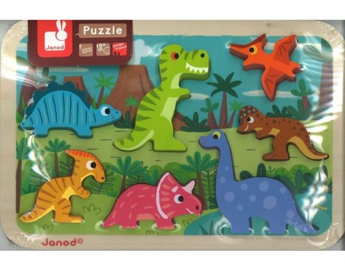 JANOD Chunky Puzzle Dinosaures - Ds 12 mois (2)