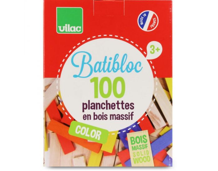 VILAC Batibloc Couleur - 100 Planchettes - Ds 2 ans (1)