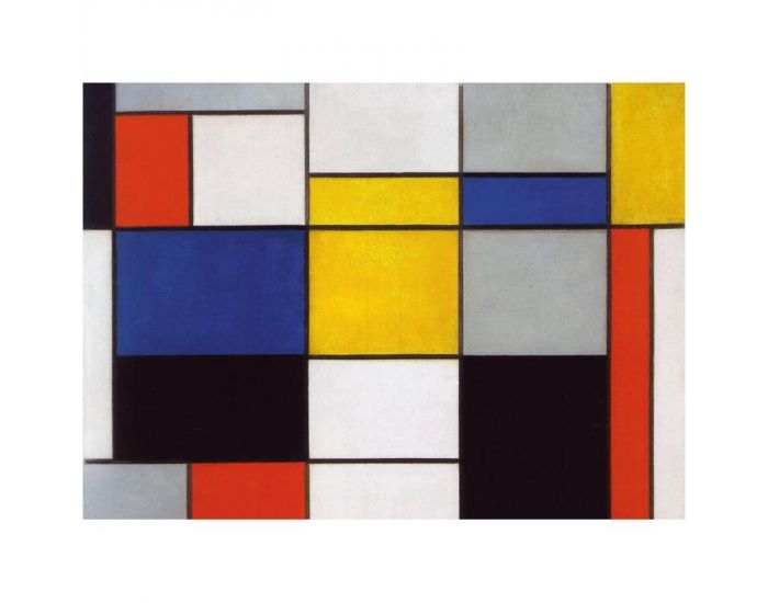 MICHELE WILSON Puzzle Composition 123 de Mondrian - 24 Pices - Ds 4 ans  (1)