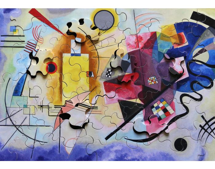 MICHELE WILSON Puzzle Jaune Rouge Bleu de Kandinsky - 50 Pices - Ds 6 ans  (1)