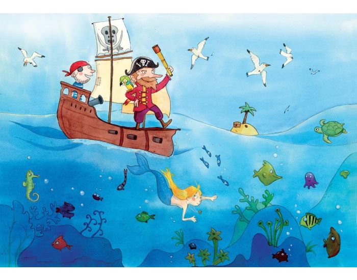 MICHELE WILSON Puzzle Les Pirates d'Emilie Vanvolsem - 24 Pices - Ds 4 ans  (1)