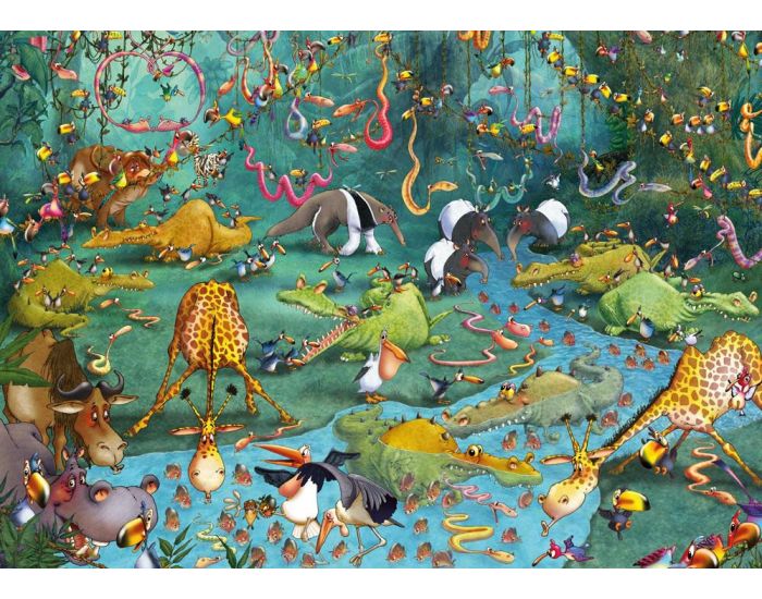 MICHELE WILSON Puzzle Crocos et Compagnie de Ruyer - 100 Pi�ces - D�s 8 ans  (1)