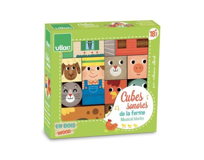 VILAC Cubes Sonores de la Ferme - D�s 12 mois (2)