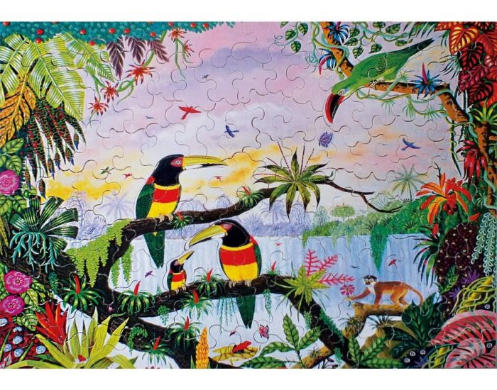 MICHELE WILSON Puzzle La jungle d'Alain Thomas - 100 Pices - Ds 8 ans  (2)