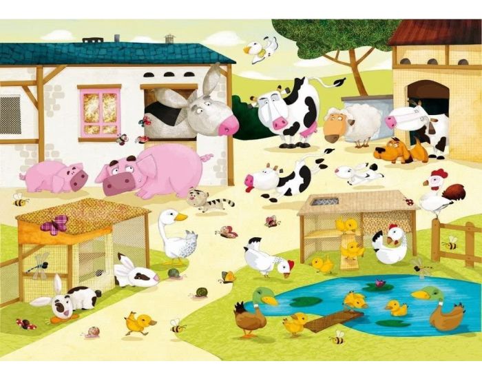 MICHELE WILSON Puzzle La ferme d'Olivier Huette - 12 Pices - Ds 3 ans (1)