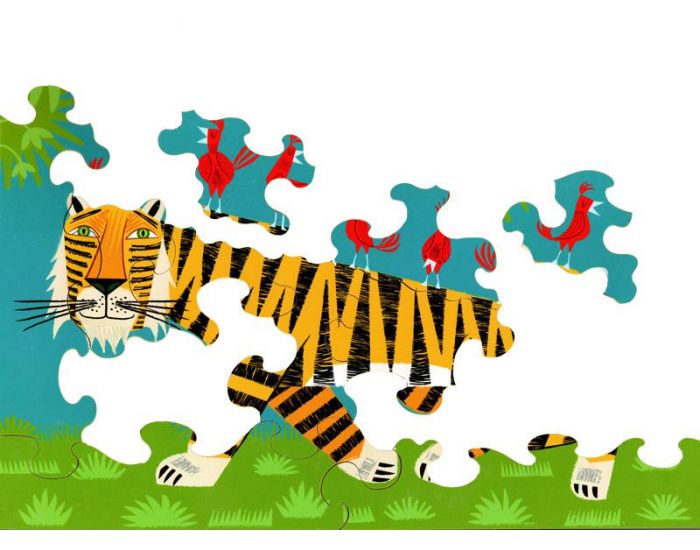 MICHELE WILSON Puzzle Le tigre d'Olivier Lake - 24 Pices - Ds 4 ans  (1)