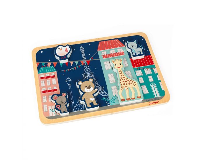JANOD Chunky Puzzle Sophie la Girafe - Ds 1 an (1)