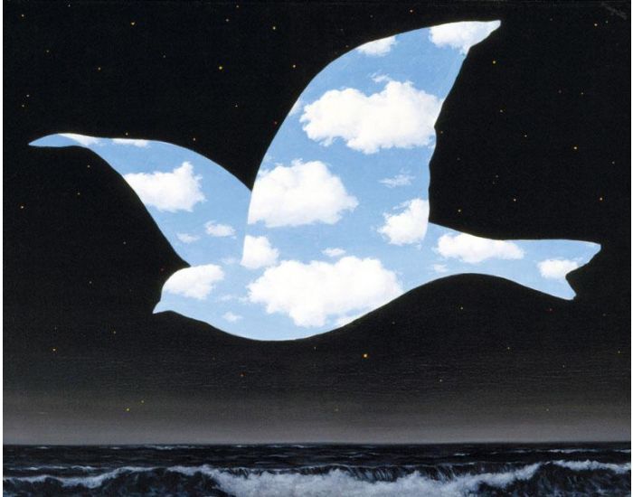 MICHELE WILSON Puzzle Oiseau de Ciel de Magritte - 24 Pices - Ds 4 ans  (1)