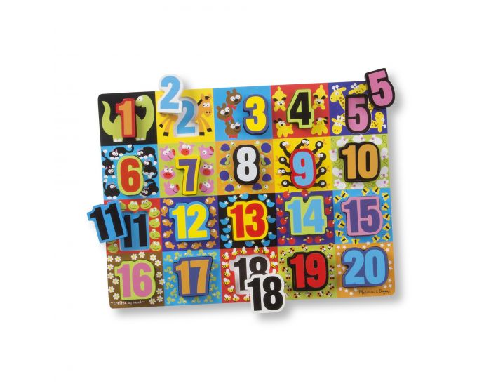 MELISSA & DOUG Chunky Puzzle Gant Nombres - Ds 3 ans (2)