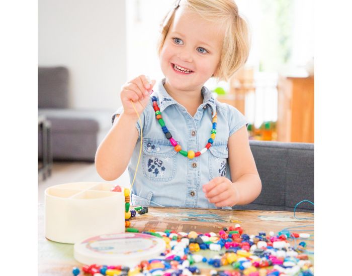 NEW CLASSIC TOYS Bo�te de perles en bois - 260 gr - D�s 3 ans (1)