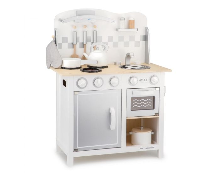 NEW CLASSIC TOYS Kitchenette Bon App�tit - blanche/argent - D�s 3 ans (1)
